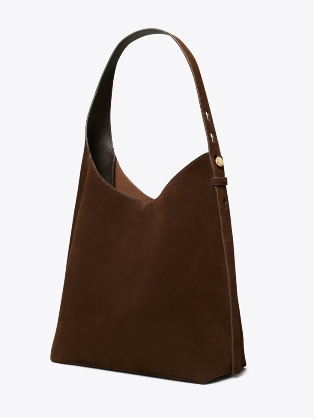 Tory Burch Romy Suede Hobo Bag Dark Cocoa NWT